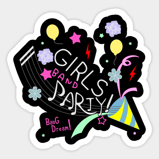 Garuparty Ikebukuro 2019 Black Sticker by naderu